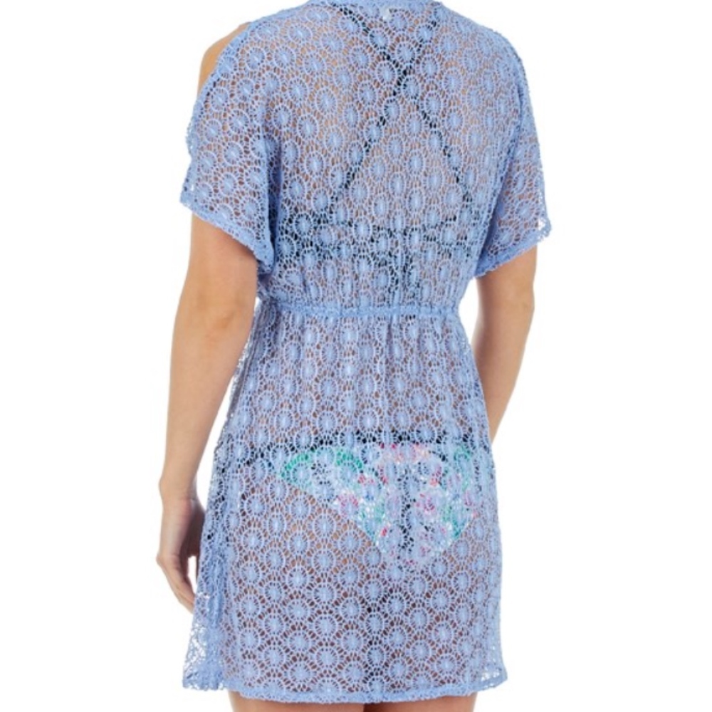 Lavender Cold-Shoulder Crochet Cover-Up - Picture 4 of 4